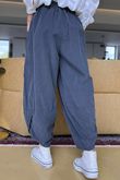 Made in Italy Cooper Needlecord Shelby Cocoon Pant Charcoal